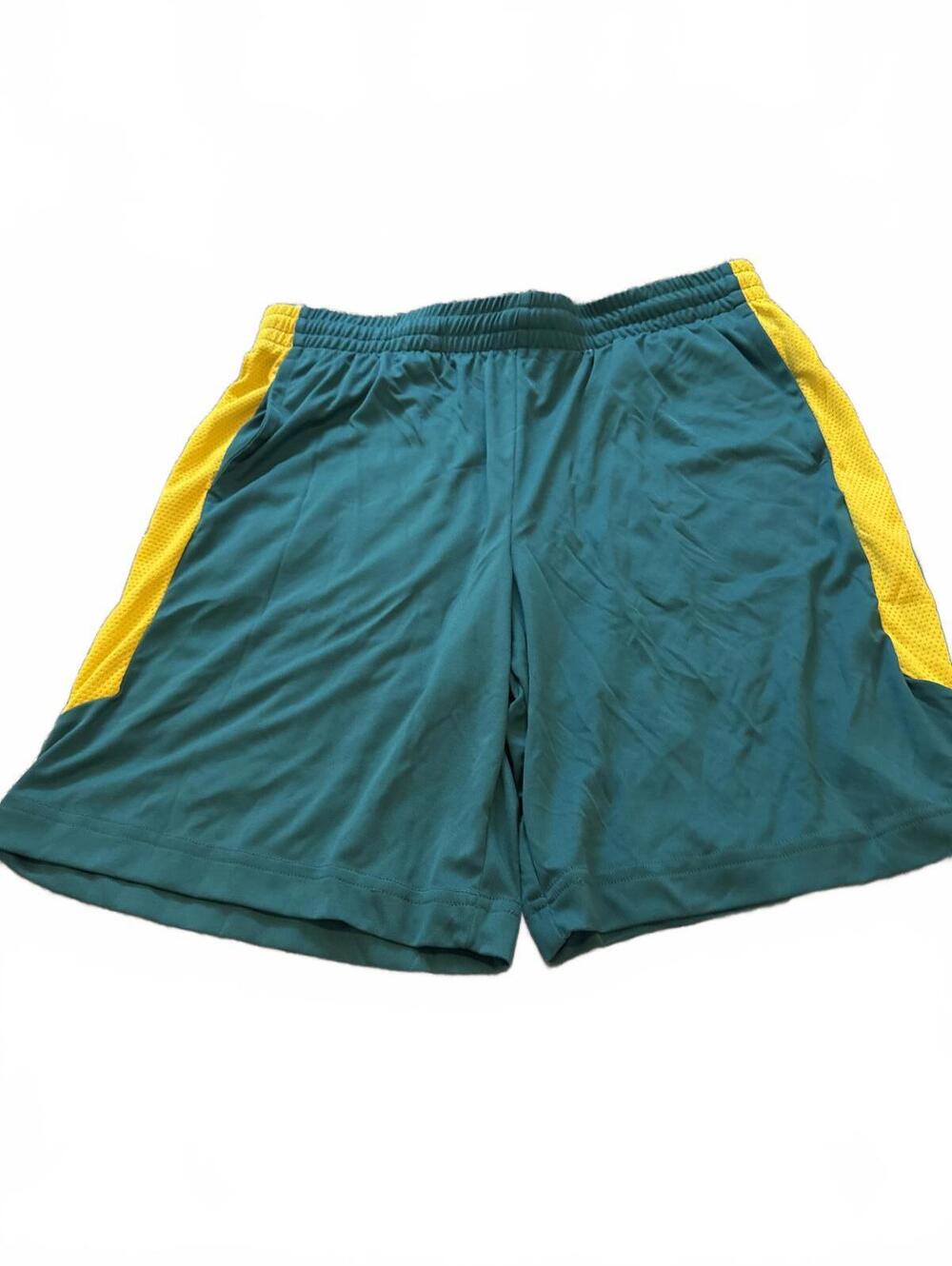 Tek Gear Kids Green Yellow Athletic Shorts XL Husky - Comfortable Dry Tek